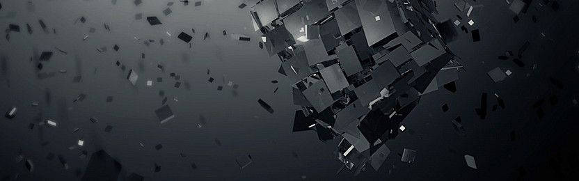 Black Shapes Linkedin Banner Wallpaper