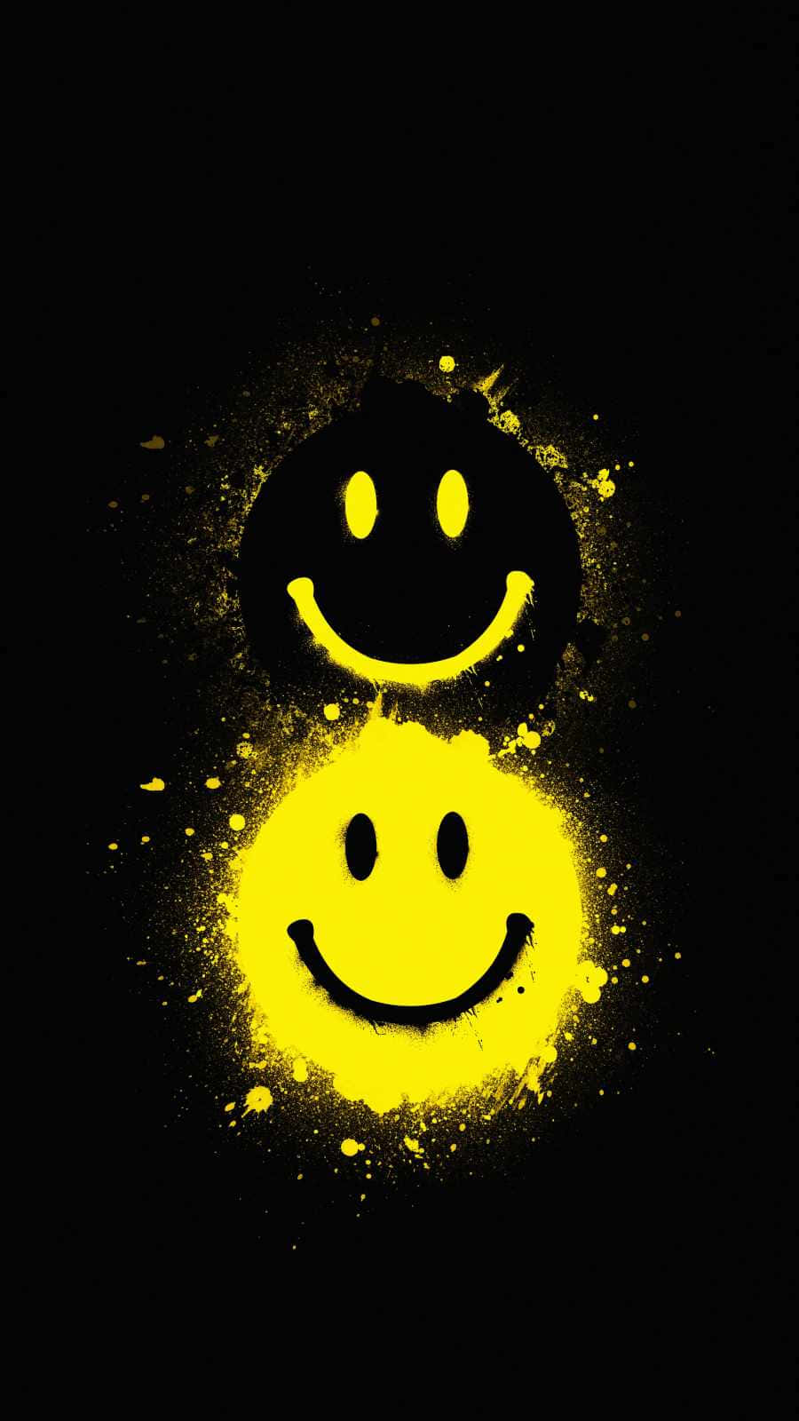 Black Smile Faces Wallpaper