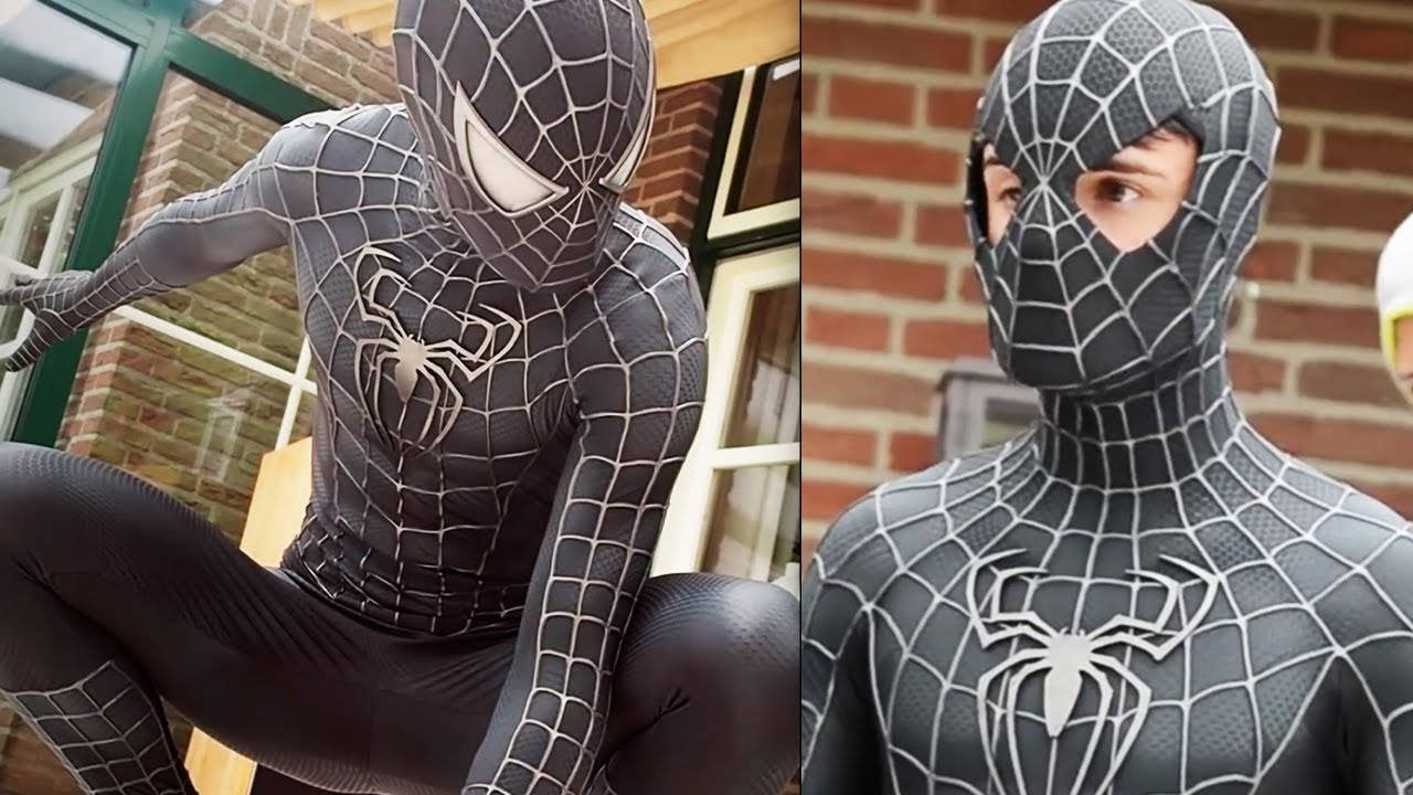 Black Spiderman Cosplay Wallpaper