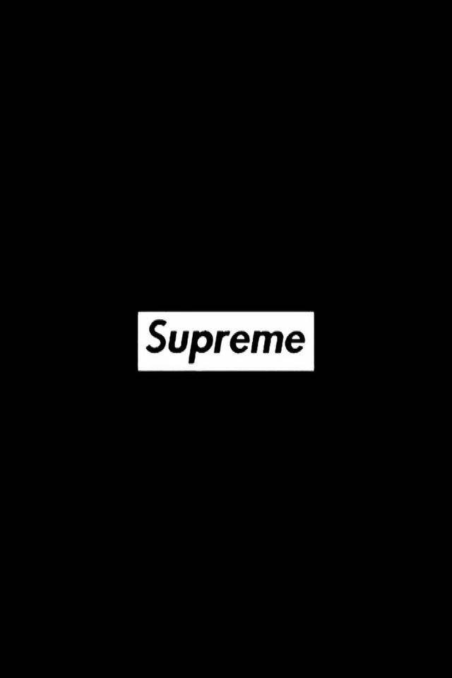 Black Supreme With White Border Wallpaper