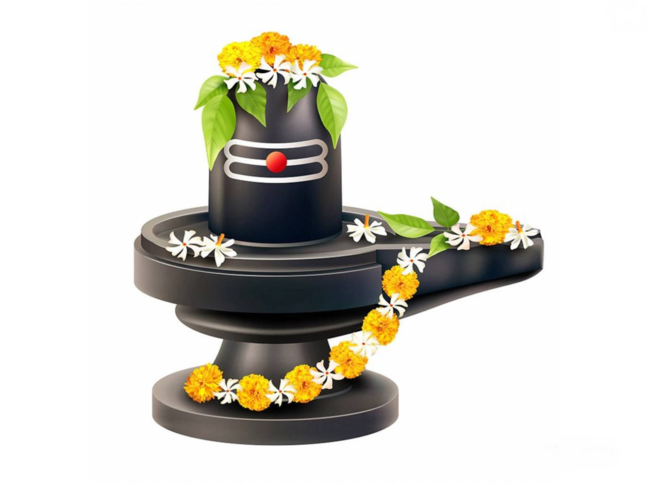 Black Tripundra Shiva Lingam Wallpaper