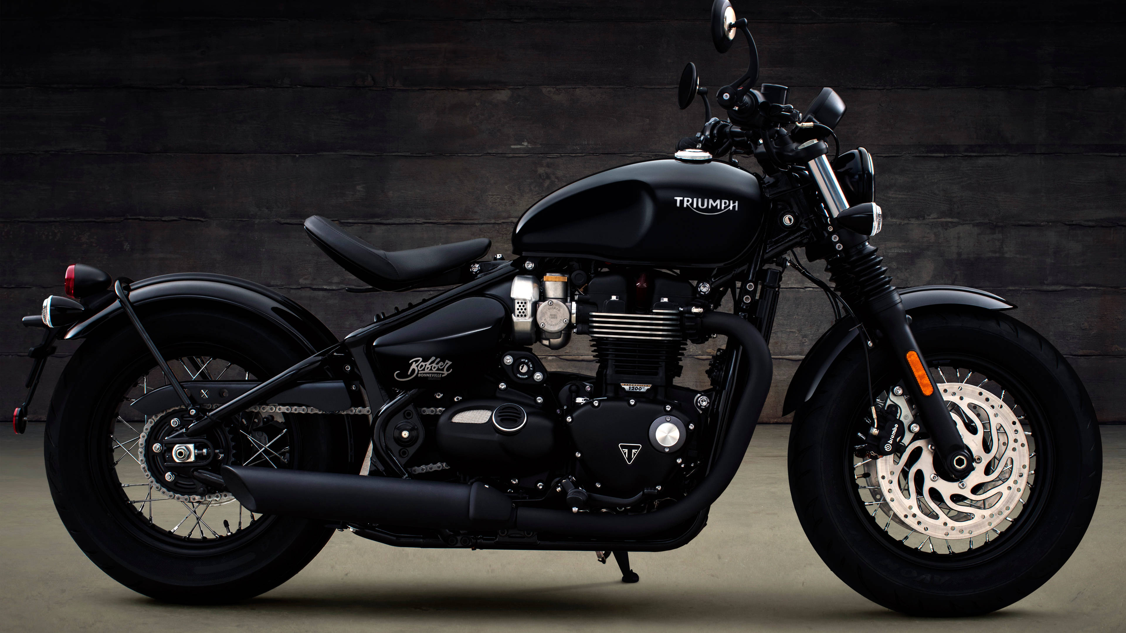 Black Triumph 1920x1080 Motorcycle Wallpaper