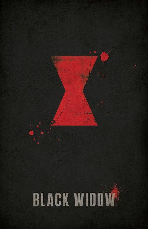 Black Widow Faded Logo Wallpaper