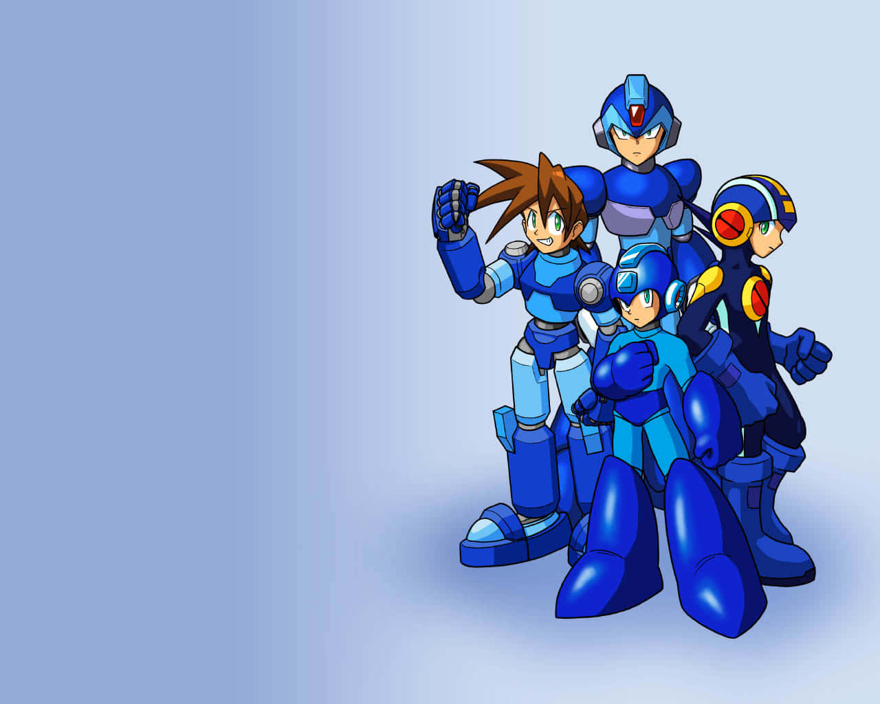 Blaze Into Action With Mega Man Wallpaper