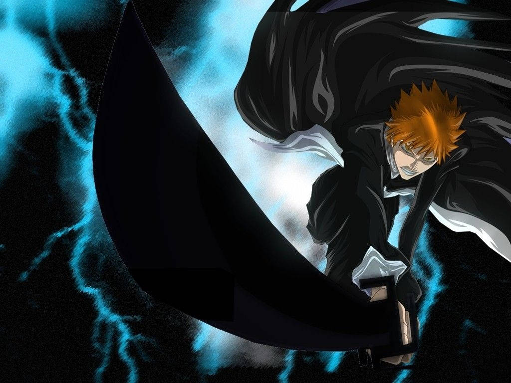 Bleach Ichigo Blue Lightning Wallpaper