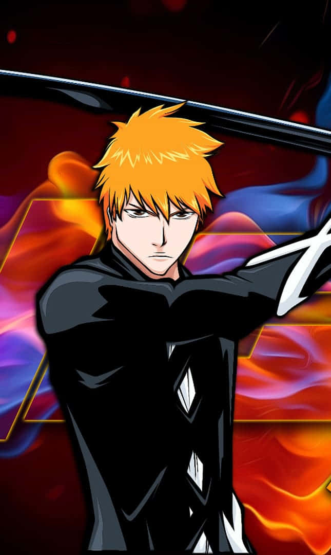 Bleach Phone With Ichigo Glaring Wallpaper