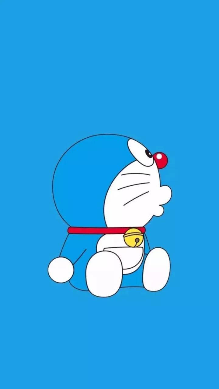 Blue Aesthetic Doraemon Iphone Digital Art Wallpaper