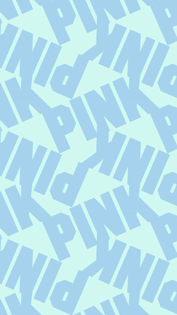 Blue Aesthetic Pink Nation Typography Art Wallpaper