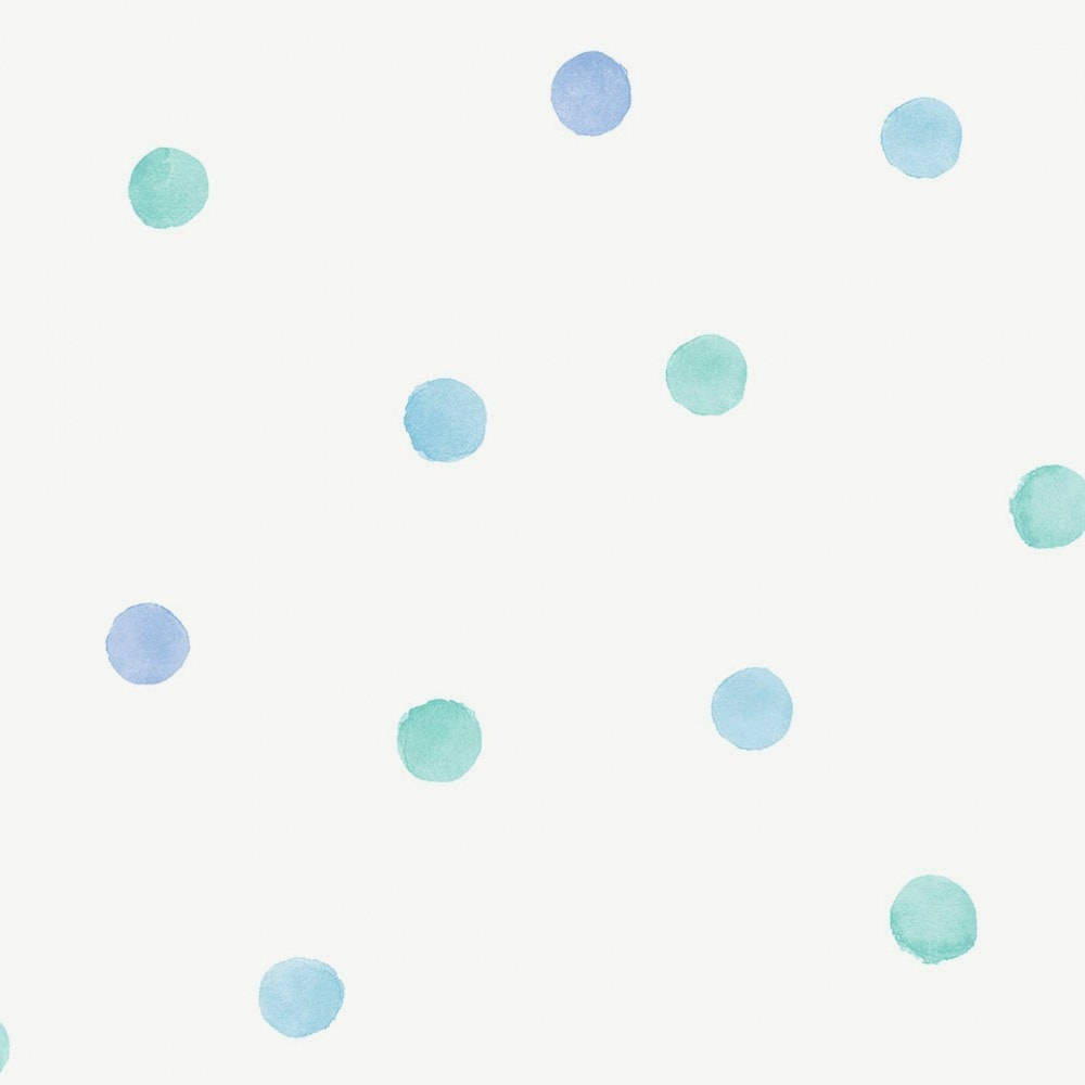 Blue And Green Polka Dots Wallpaper