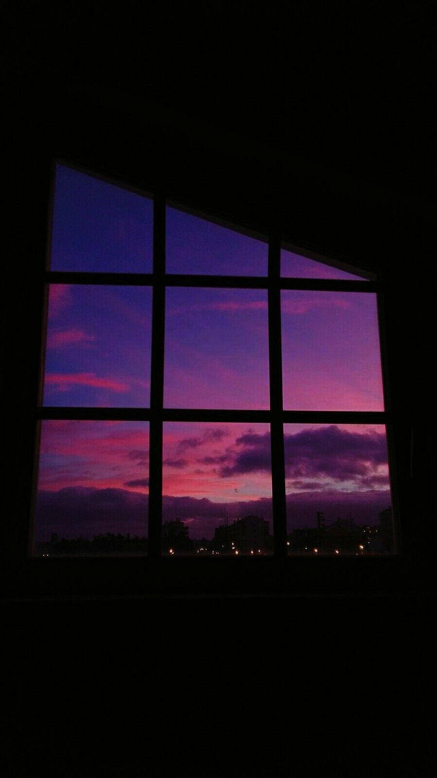 Blue And Purple Sky Dark Grunge Aesthetic Wallpaper