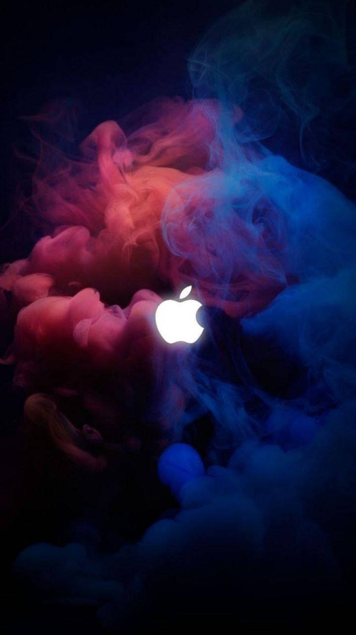 Blue And Red Smoke Original Iphone 7 Wallpaper