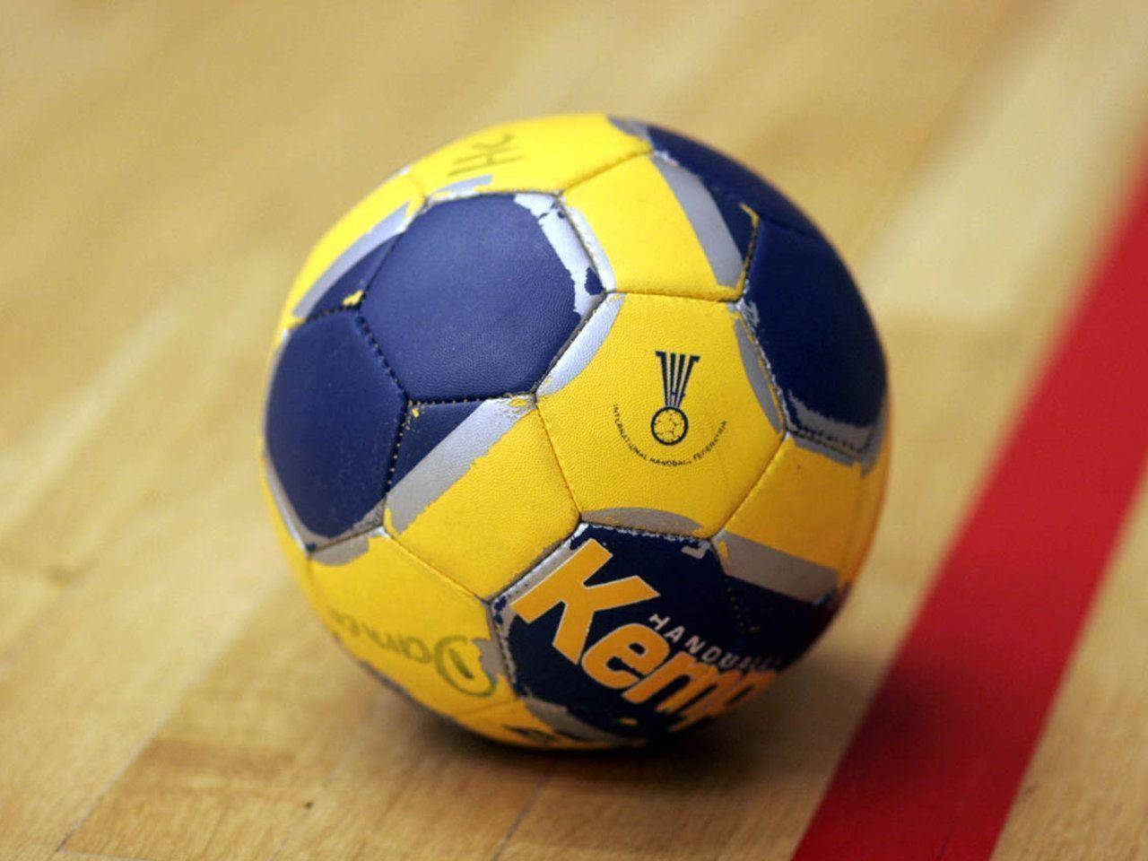 Blue And Yellow Handball Wallpaper