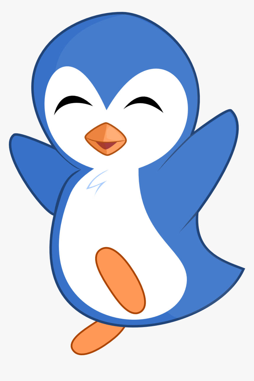 Blue Baby Penguin Art Wallpaper