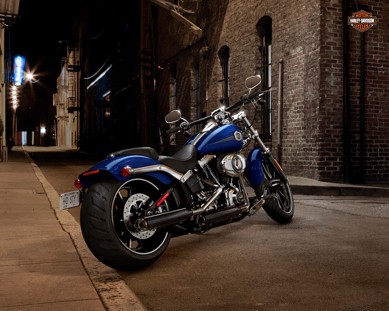 Blue Harley Davidson Hd Wallpaper