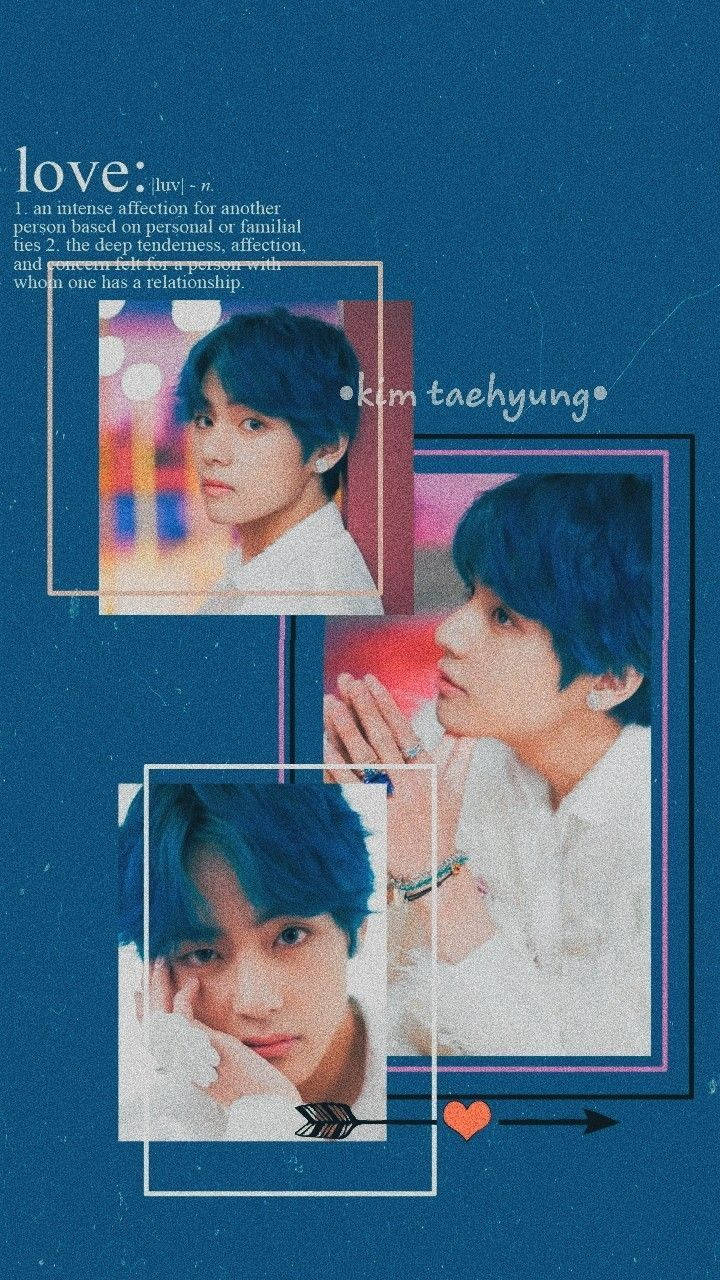 Blue Love Bts V Phone Aesthetic Wallpaper