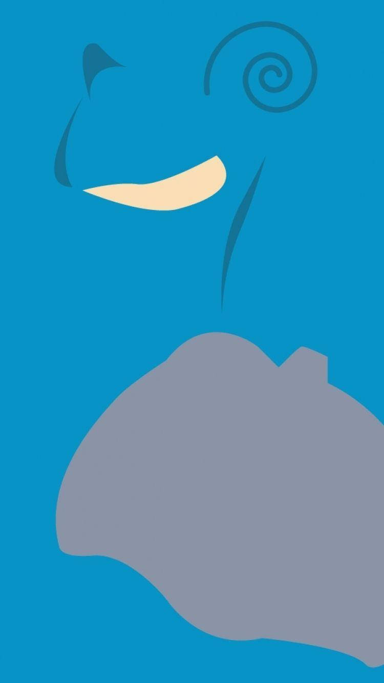 Blue Minimalist Lapras Wallpaper