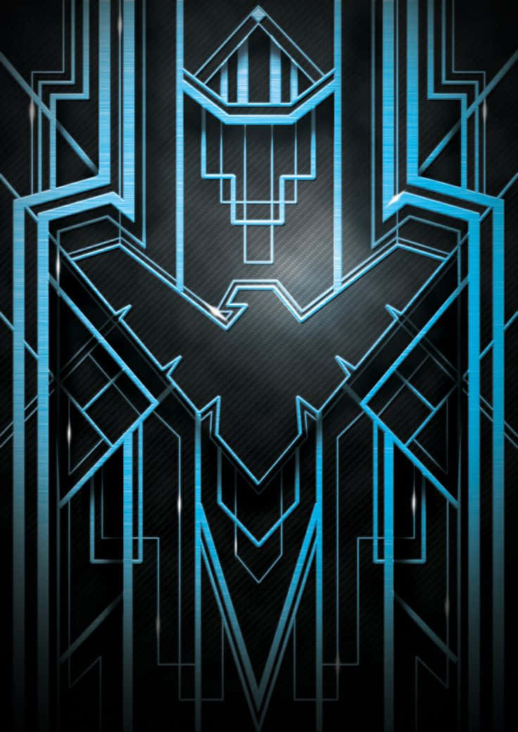 Blue Mosaic Art Deco Iphone Wallpaper