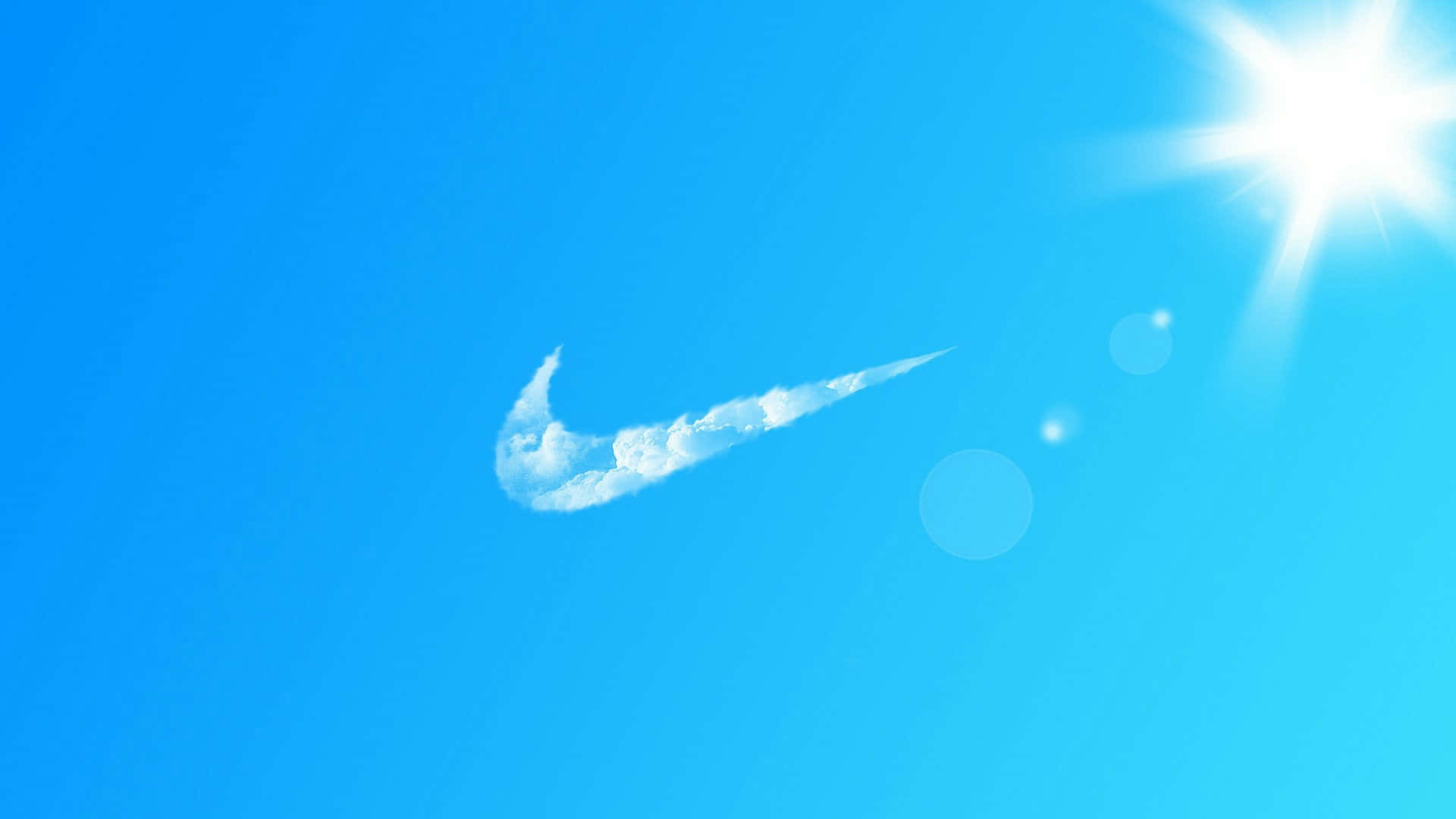 Blue Nike Running Shoes On Track Wallpaper