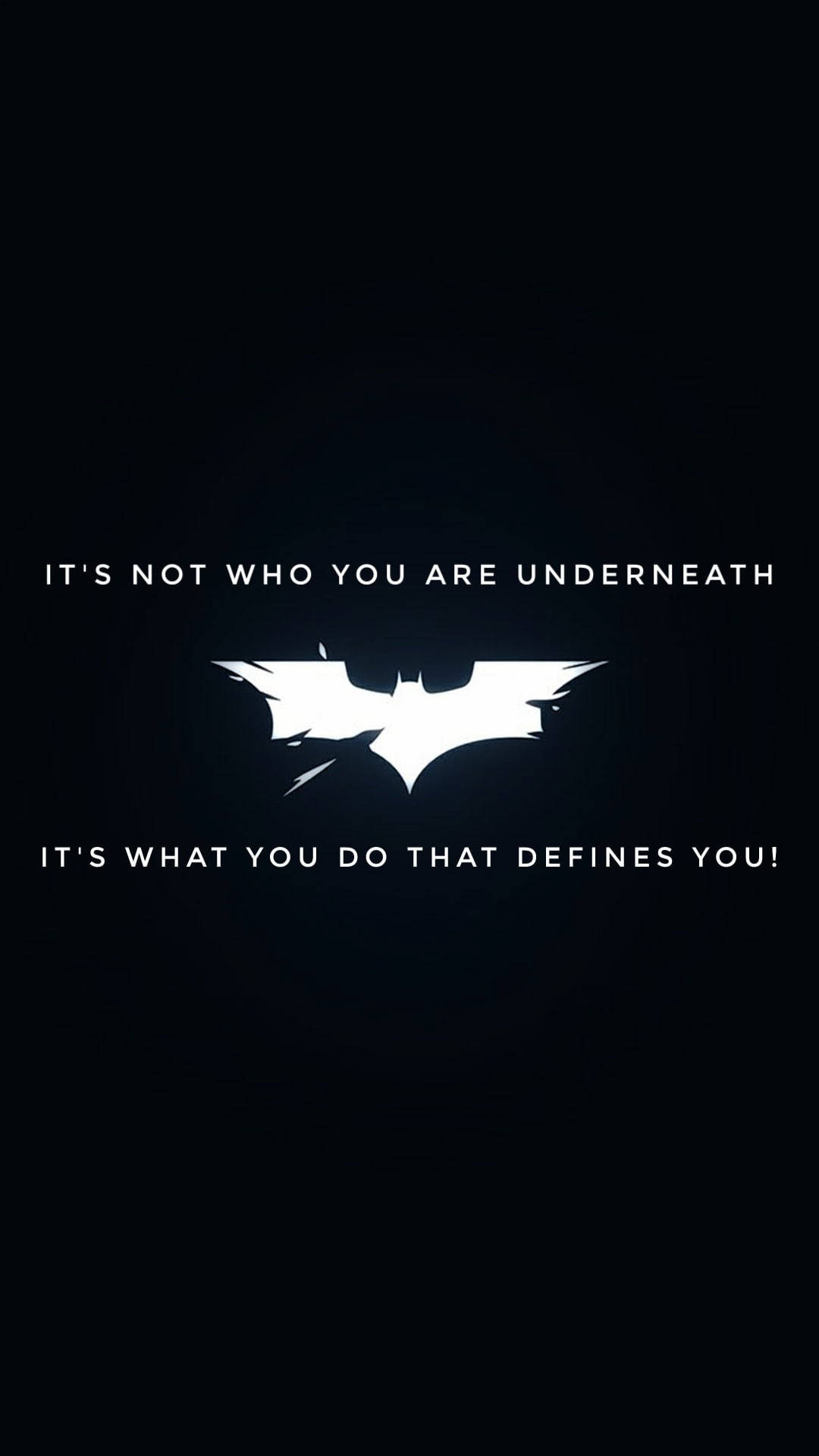 Blue Quote Batman Logo Iphone Wallpaper