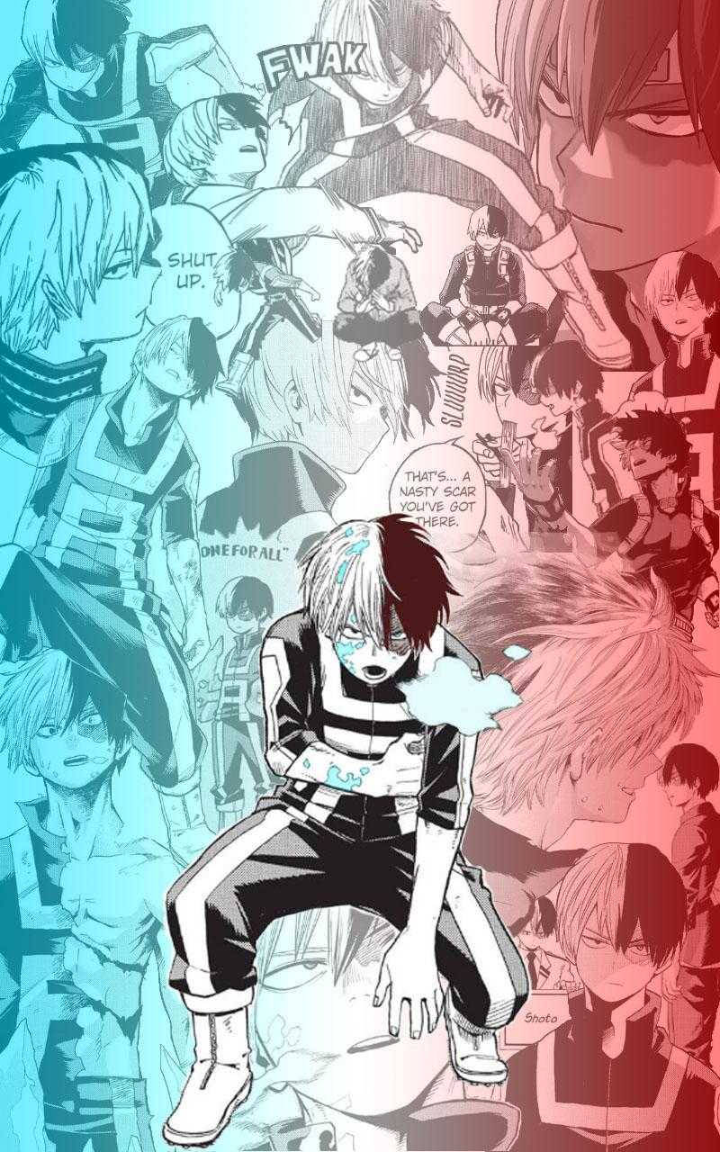 Blue Red Todoroki Aesthetic My Hero Academia Wallpaper