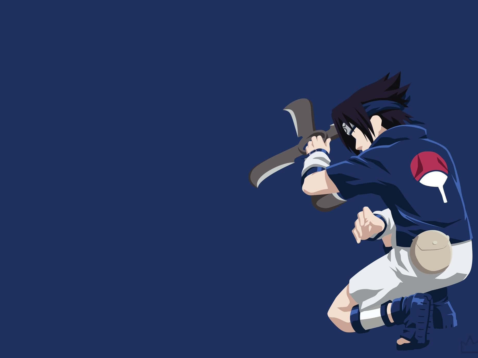 Blue Sasuke Shows Off Blazing Speed Wallpaper