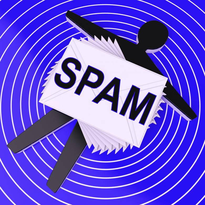 Blue Spam Email Pile Wallpaper