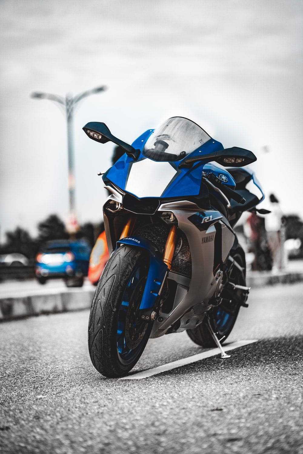 Blue Sport Bikes Iphone Wallpaper