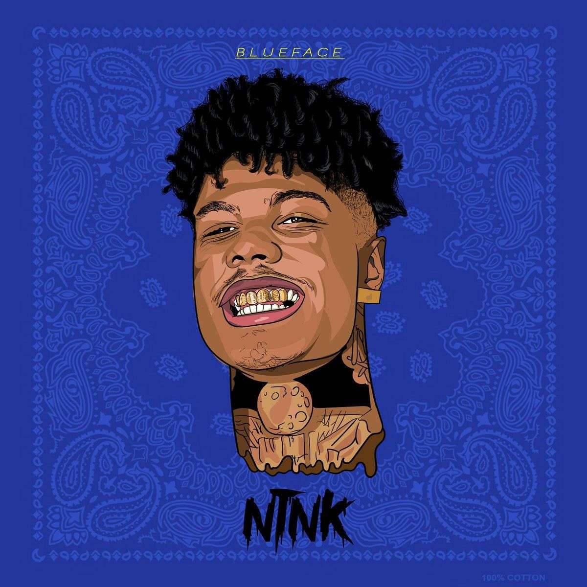 Blueface Ntnk Blue Background Wallpaper