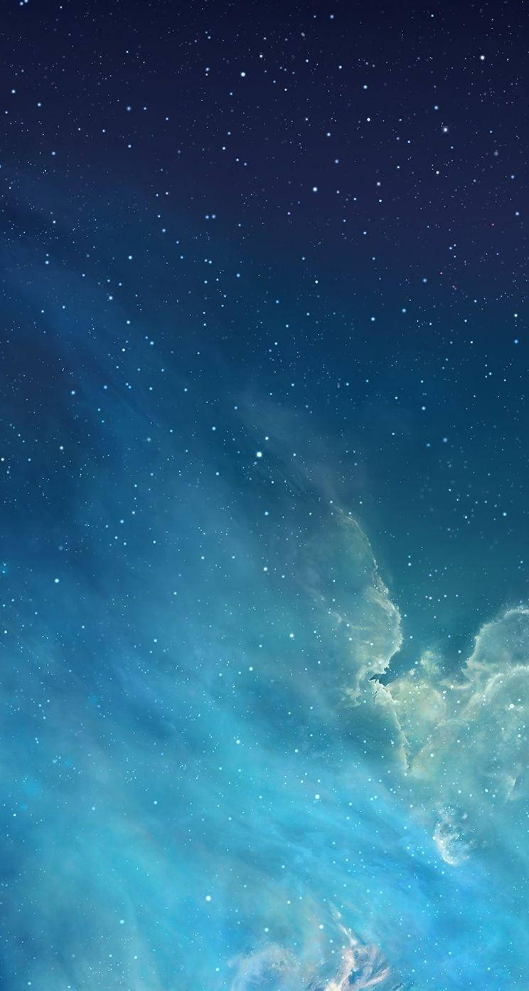 Blueish Starry Night Sky Ios 7 Wallpaper