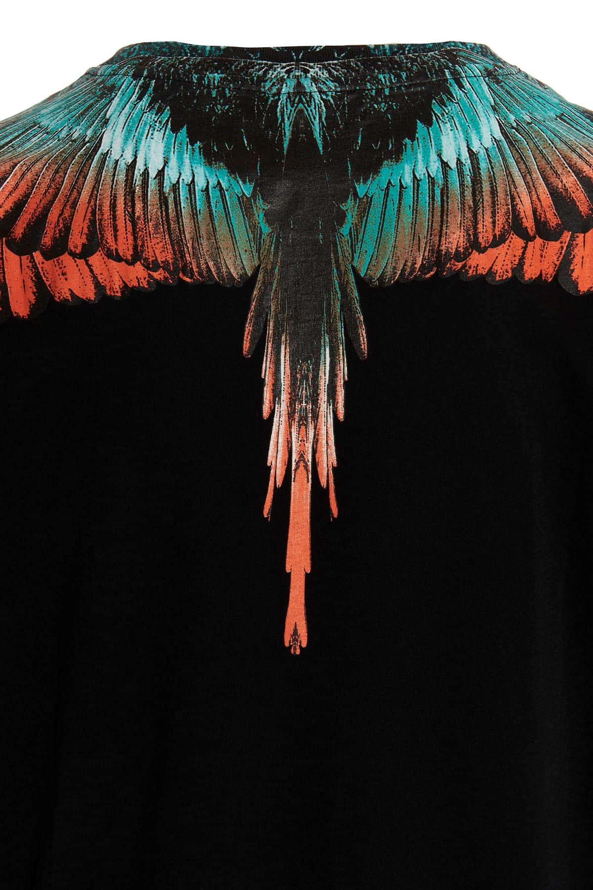 Bluish Green Orange Wings Marcelo Burlon Wallpaper