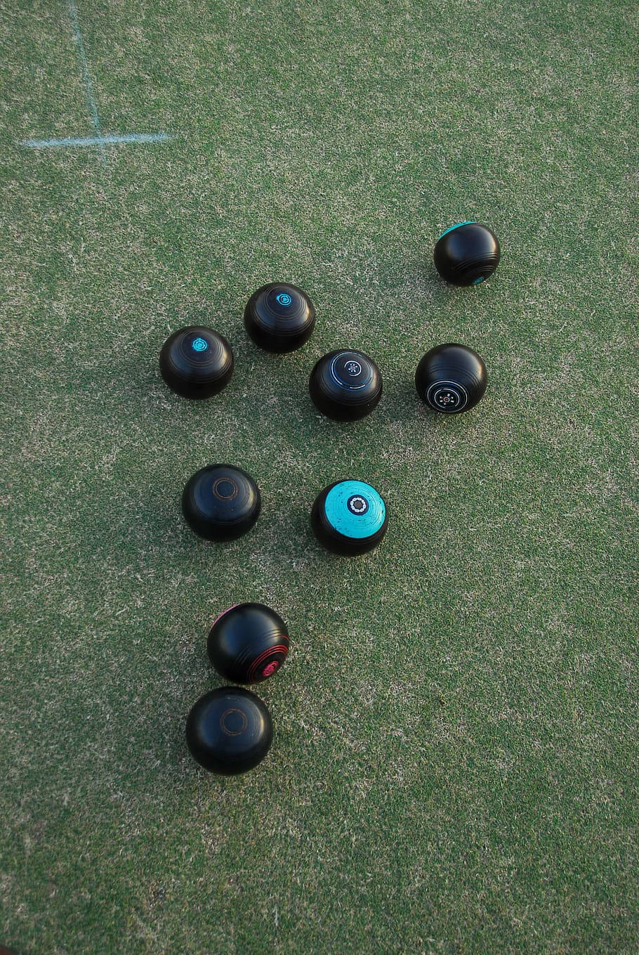 Bocce Ball Black And Blue Balls Wallpaper