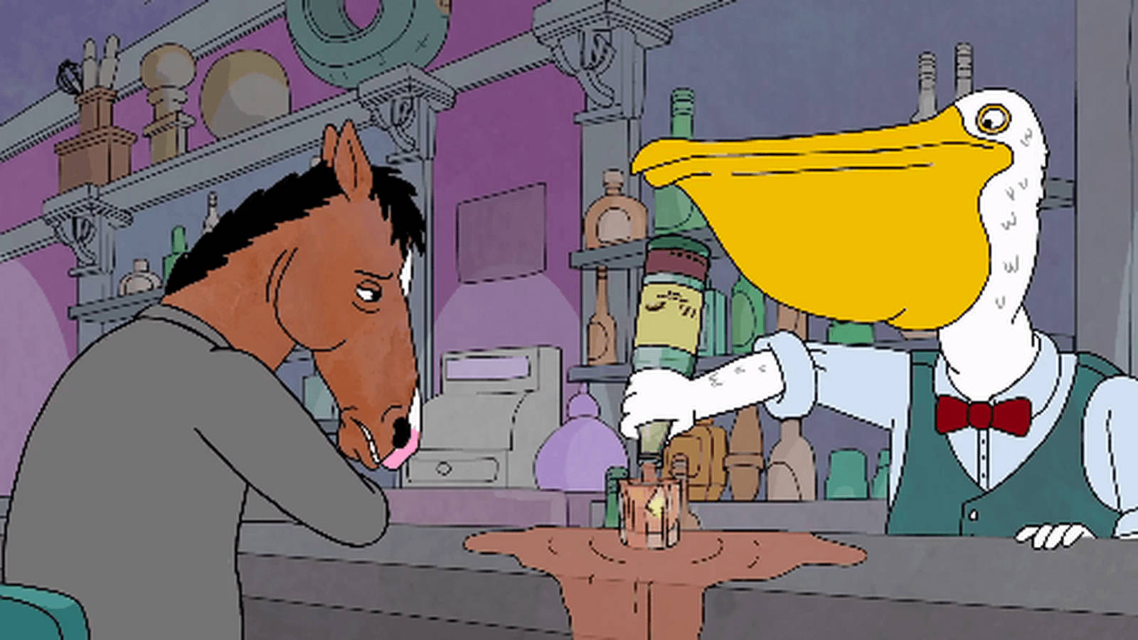 Bojack Horseman Struggles With Alcoholism Wallpaper