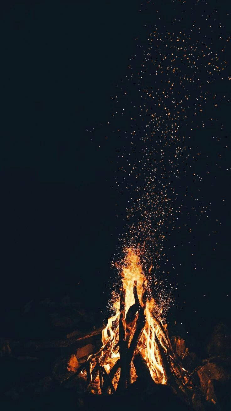 Bonfire Dark Backdrop New Phone Wallpaper