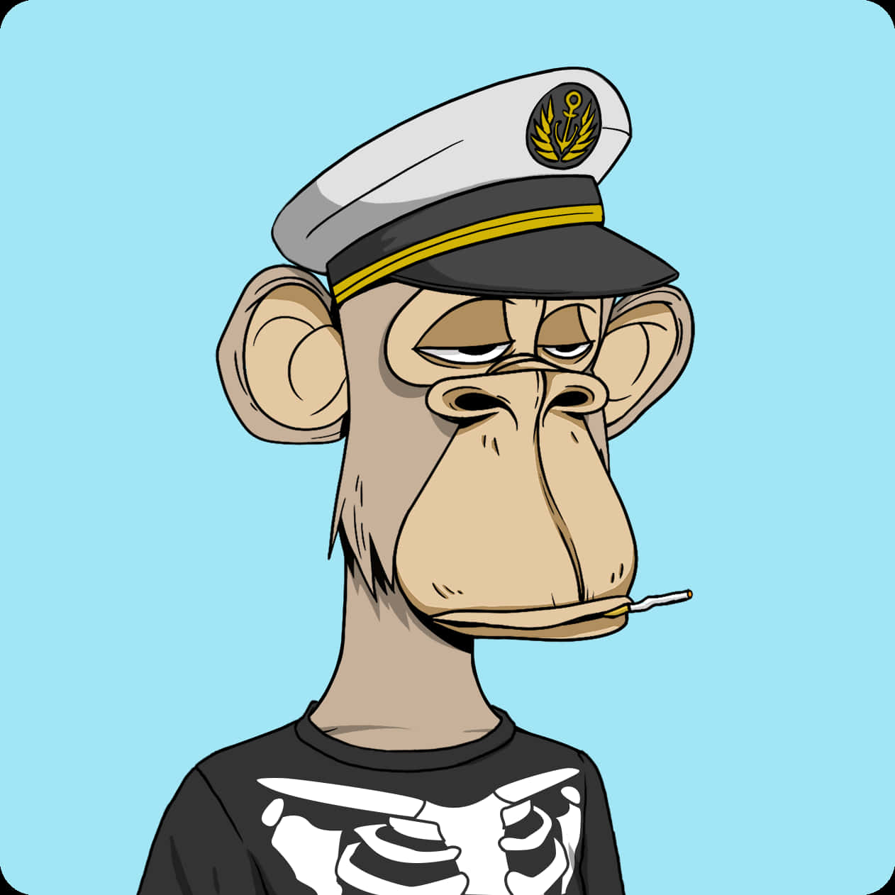 Bored Ape Yacht Club Skeleton Shirt Wallpaper