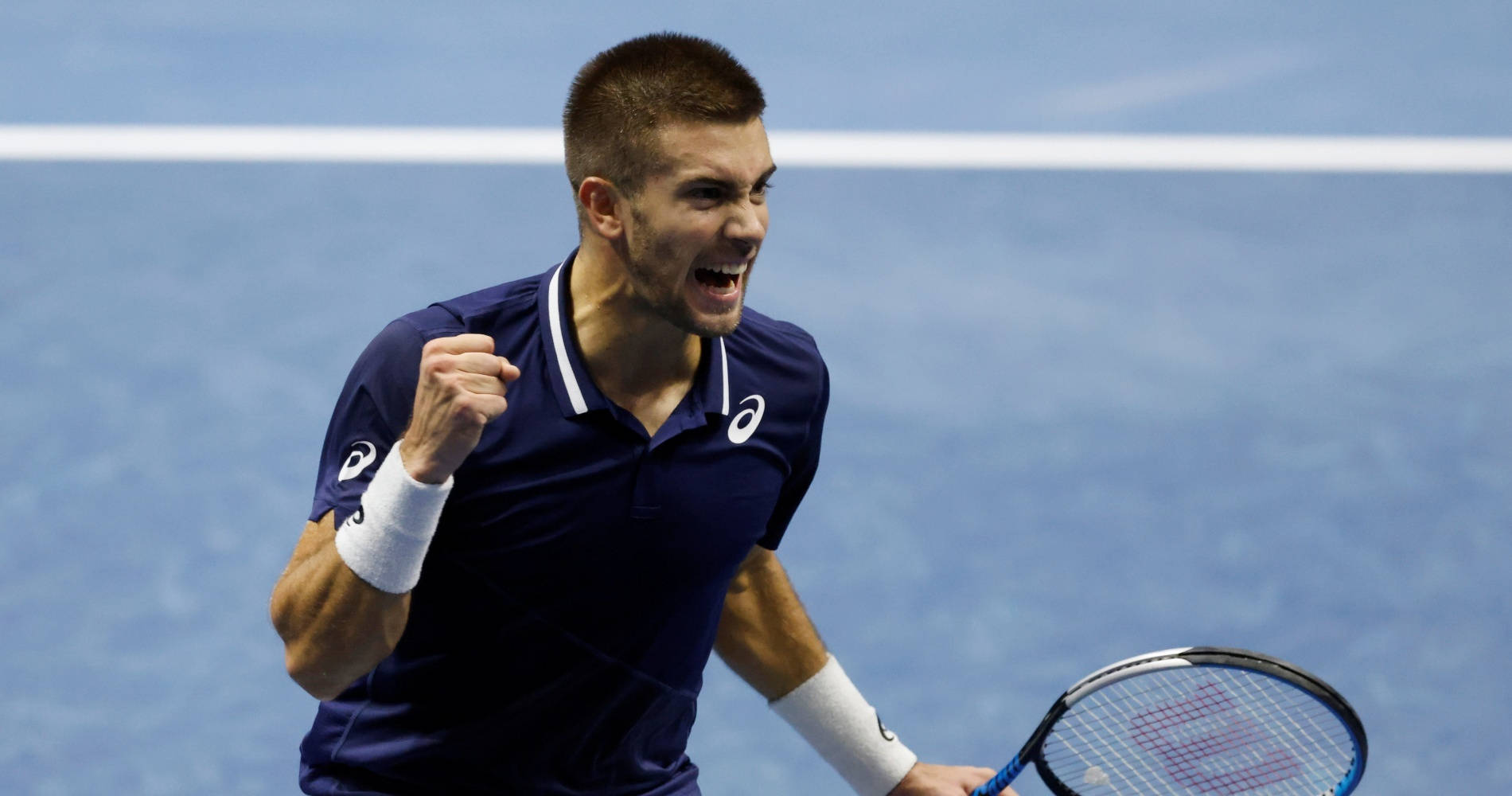 Borna Coric Fist Pump Wallpaper