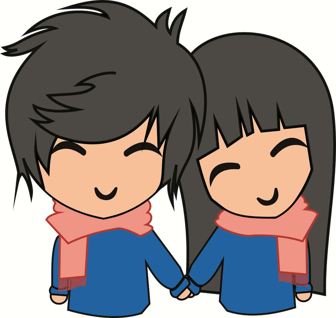 Boyfriend Girlfriend Cute Animation Wallpaper