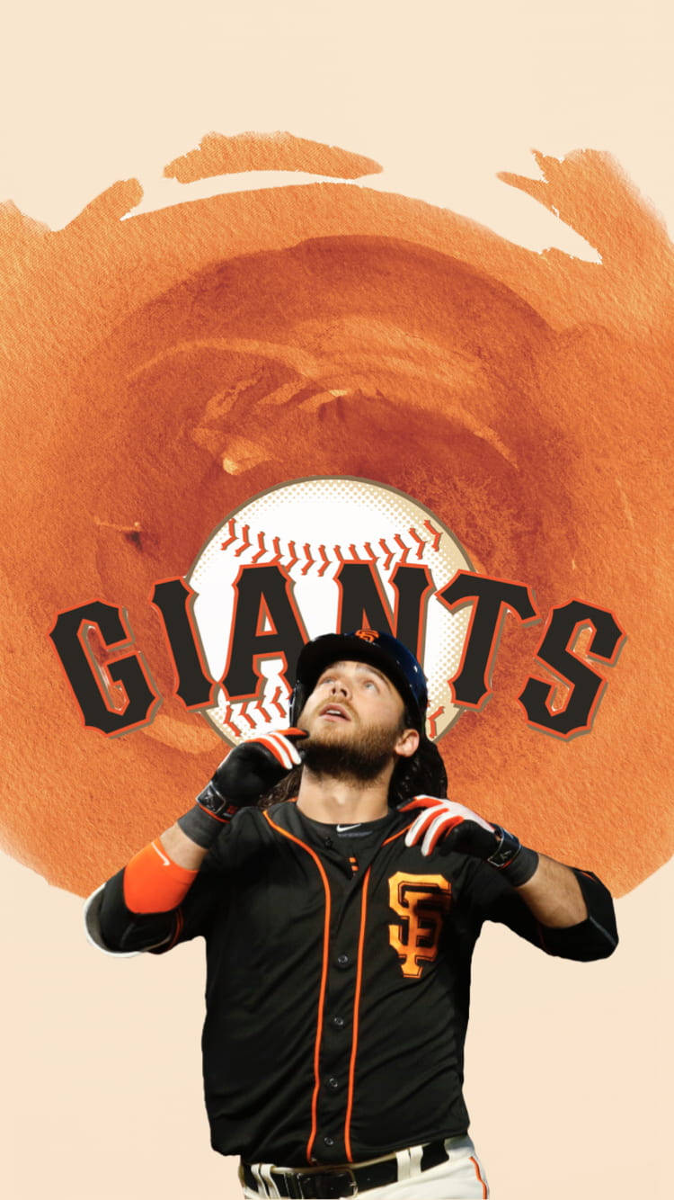 Brandon Crawford Black And Orange Art Wallpaper