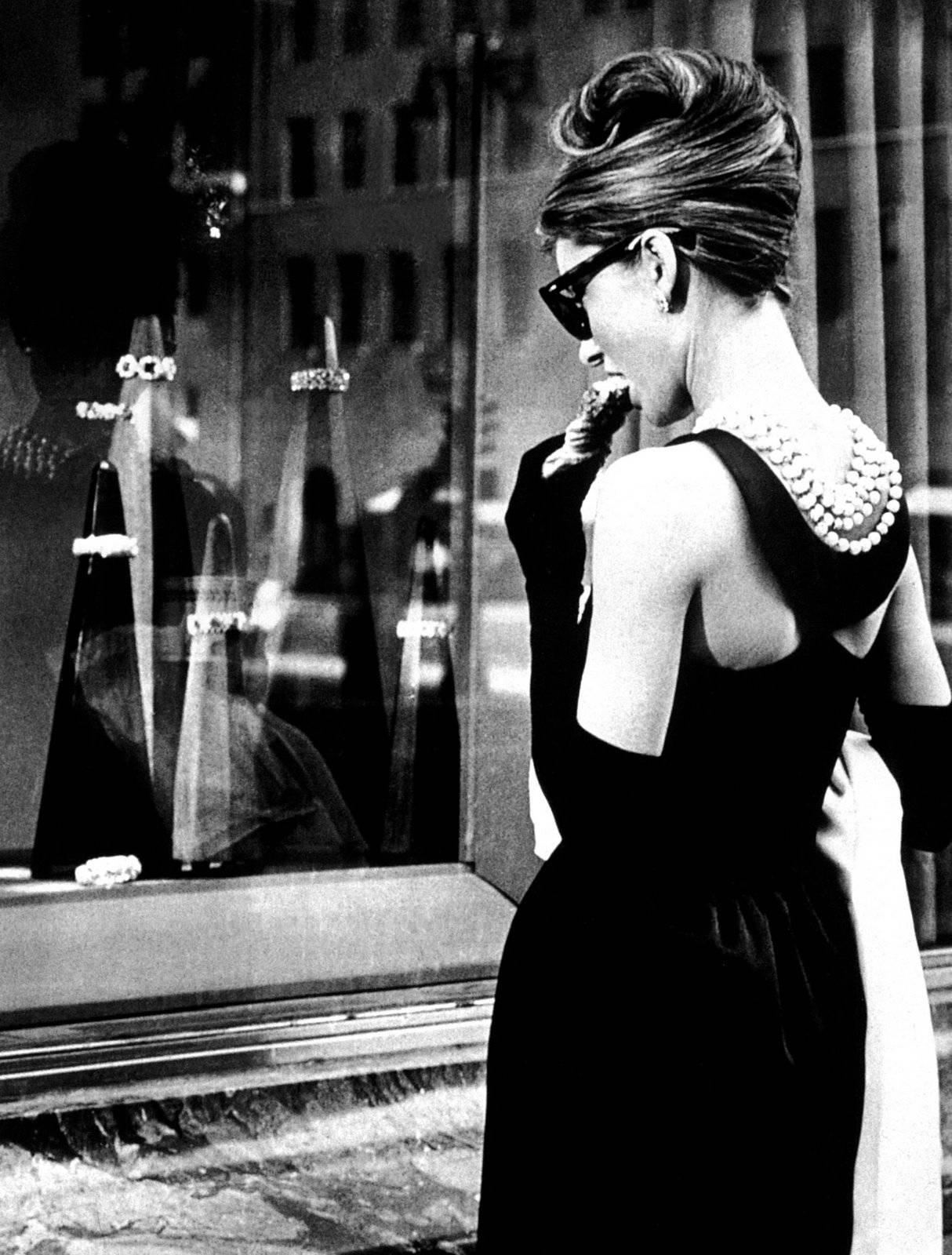 Breakfast At Tiffany's Monochrome Wallpaper