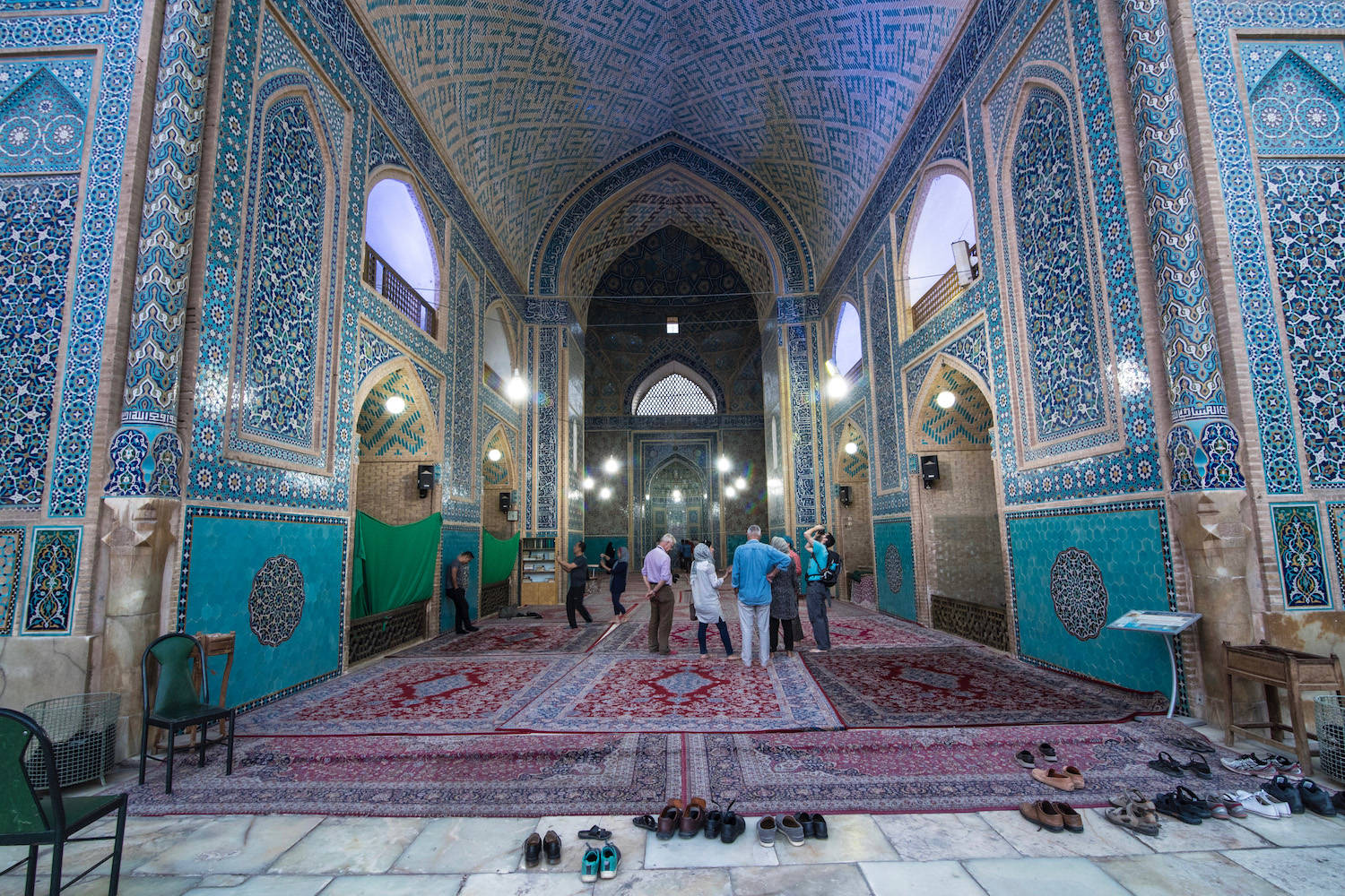 Breathtaking View Inside A Traditional Iranian Mosque Wallpaper