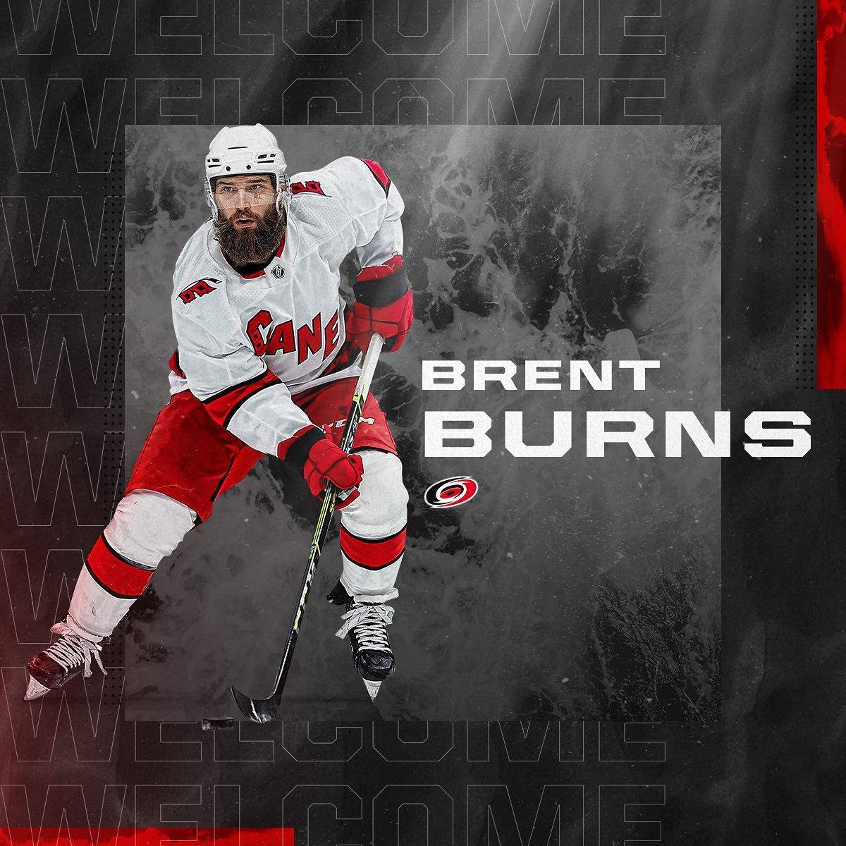 Brent Burns Carolina Hurricanes Welcome Poster Wallpaper