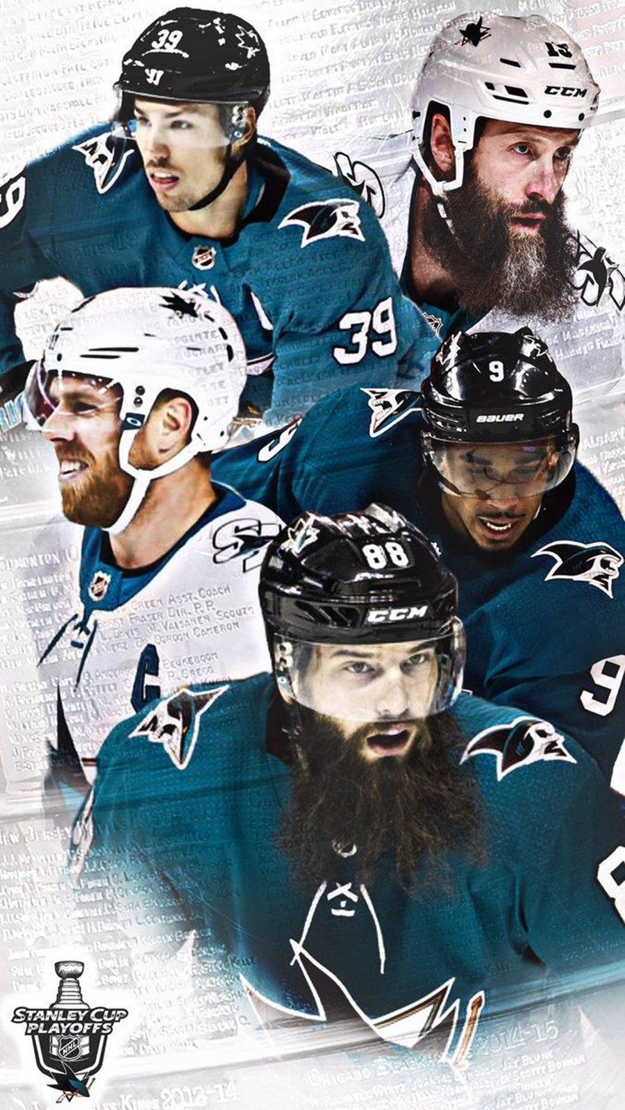 Brent Burns San Jose Sharks Ace Players Wallpaper