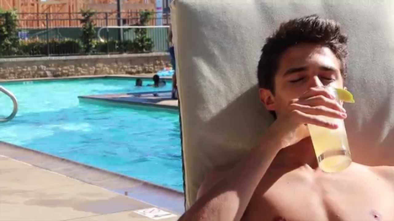 Brent Rivera Near Swimming Pool Wallpaper