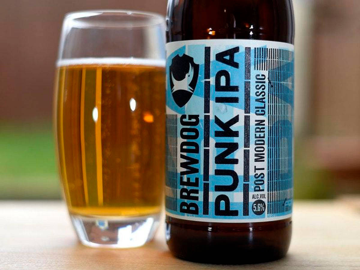 Brewdog Beer Bottle In Glass Wallpaper