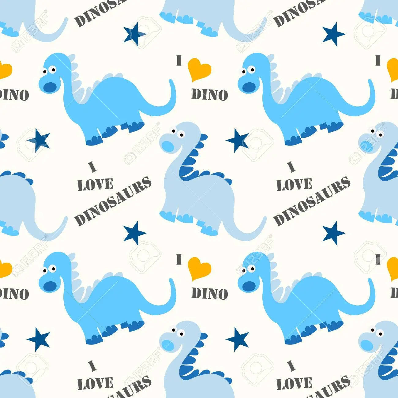 Brighten Up Your Home With This Cute Dinosaur Pattern! Wallpaper