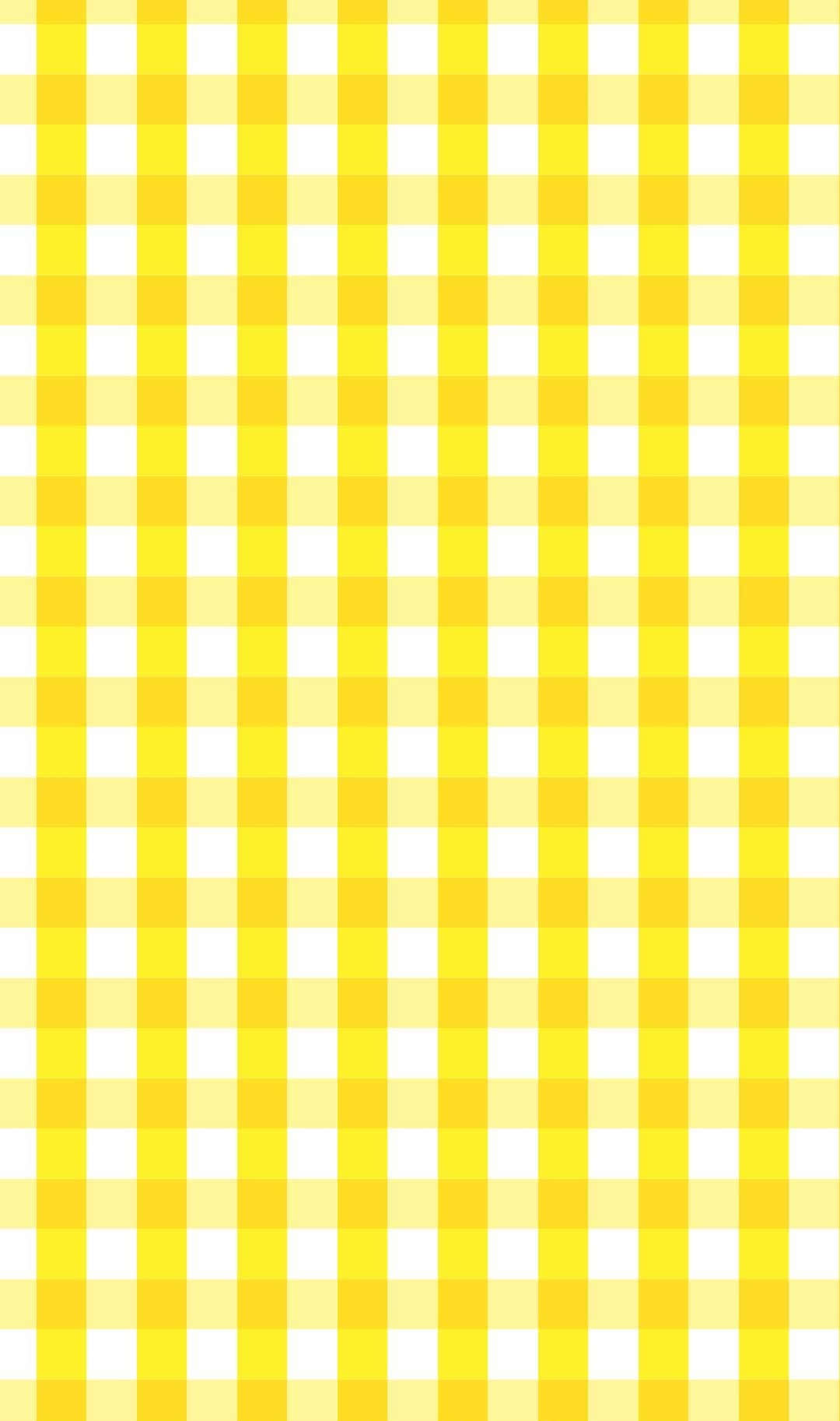 Brighten Up Your Space With Cheerful Aesthetic Yellow Plaid Wallpaper Wallpaper