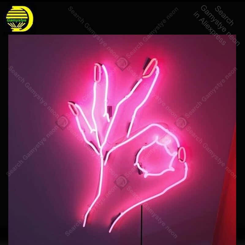 Brighten Up Your Space With This Aesthetic Grunge Neon Sign! Wallpaper