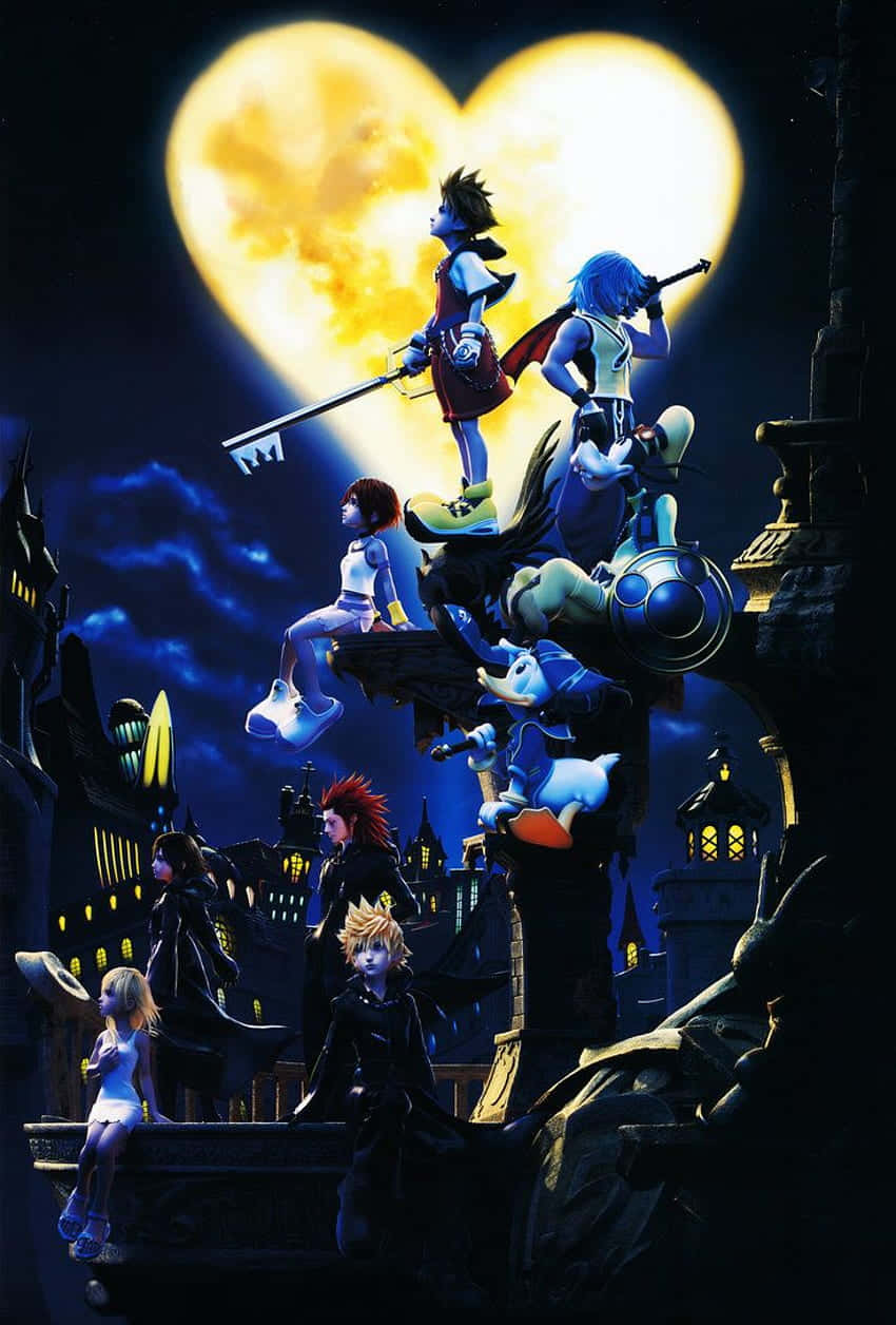 Bring One Of The Most Popular Gaming Franchises To Life With The Kingdom Hearts Phone Wallpaper