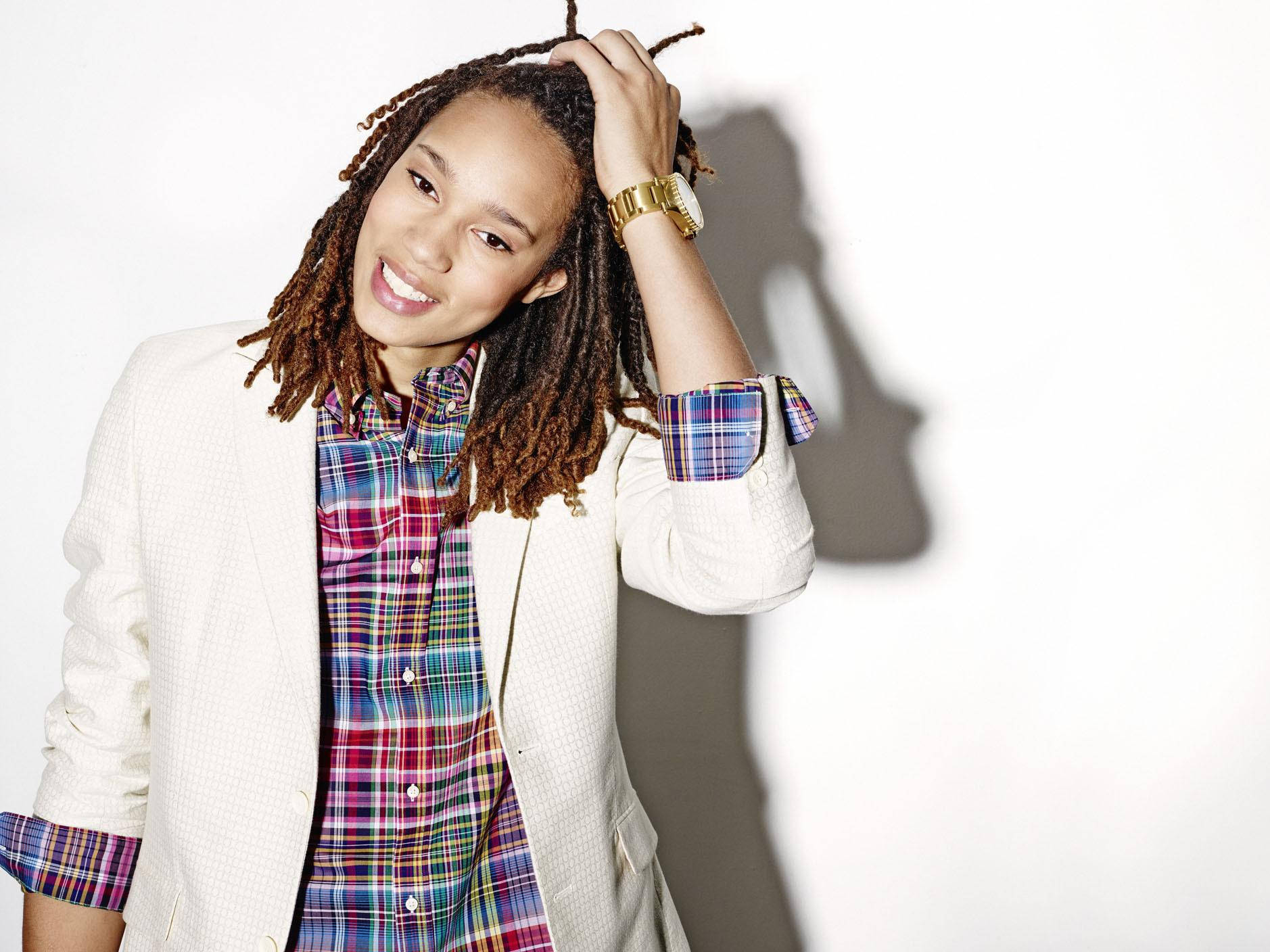 Brittney Griner Tartan Shirt Coat Wallpaper