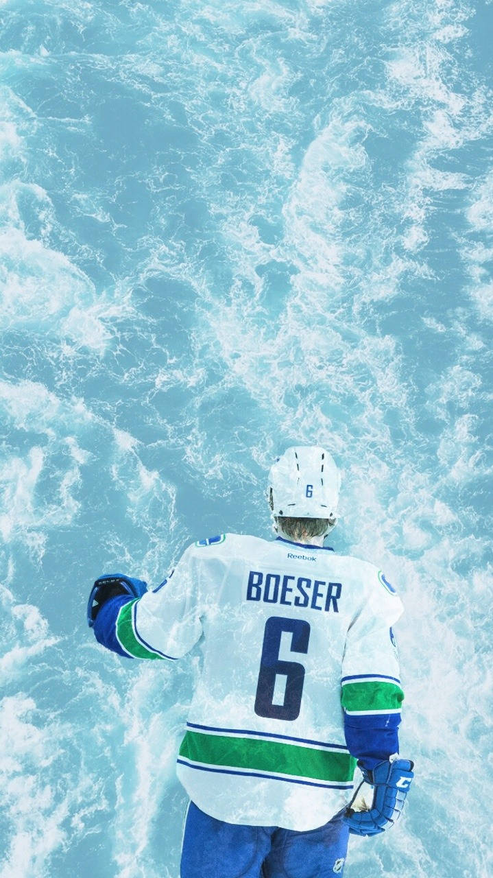 Brock Boeser Aesthetic Ocean Wave Wallpaper