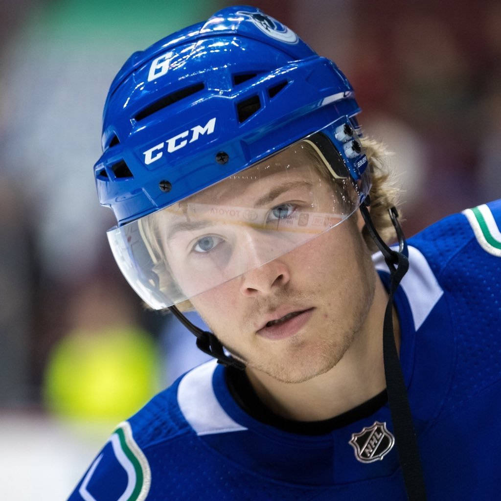 Brock Boeser Ice Hockey Player Close Up Wallpaper